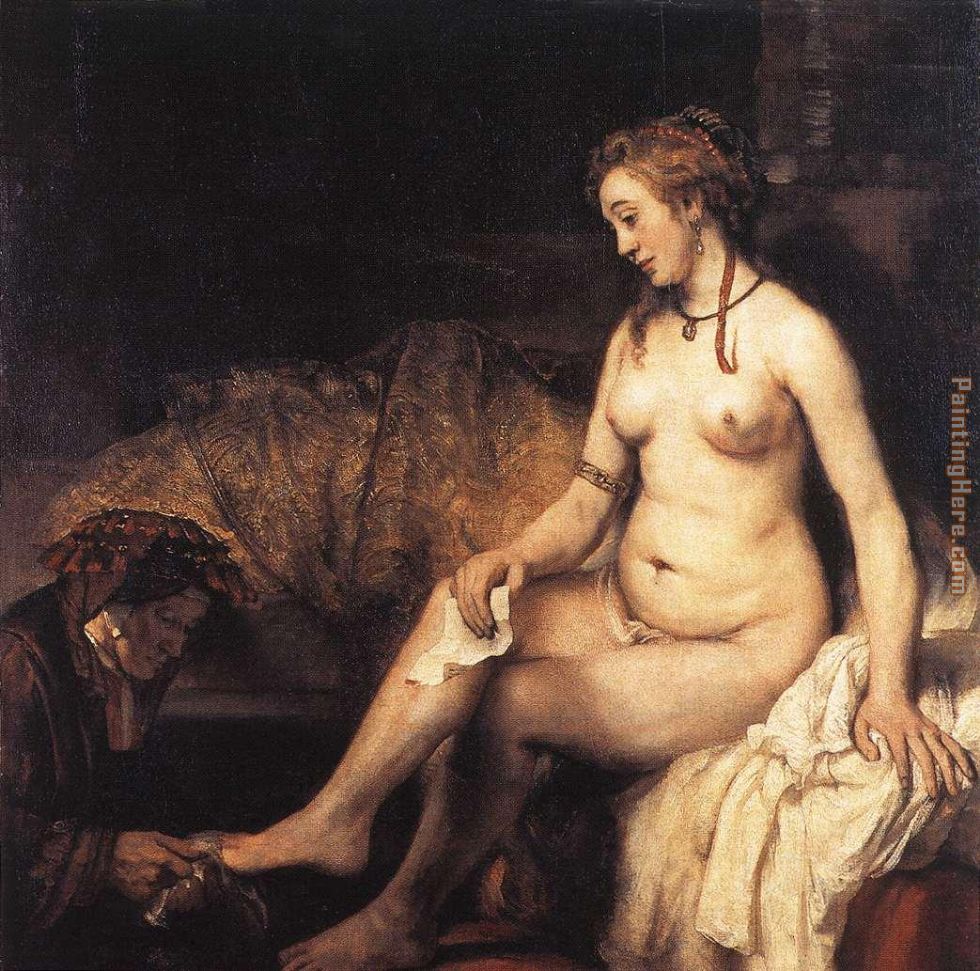Bathsheba at Her Bath painting - Rembrandt Bathsheba at Her Bath art painting